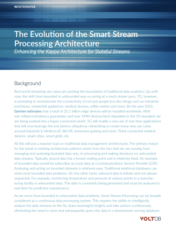 Stream Processing Whitepaper