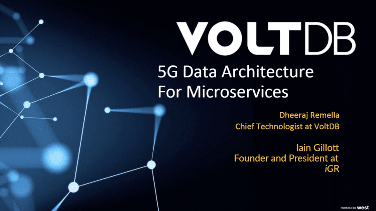 Webinar: 5G Data Architecture for Microservices