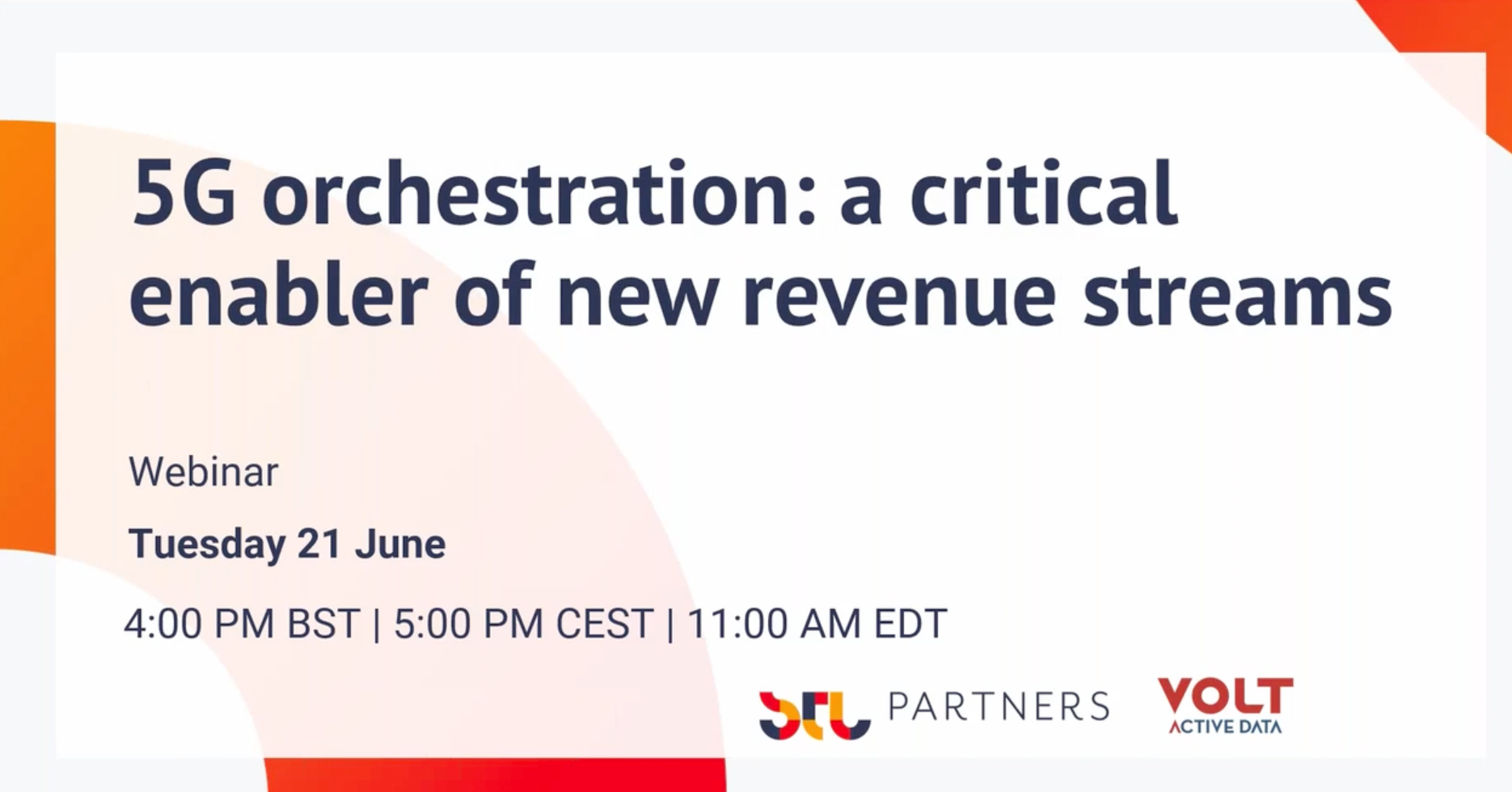 5G Orchestration: A Critical Enabler of New Revenue Streams Webinar