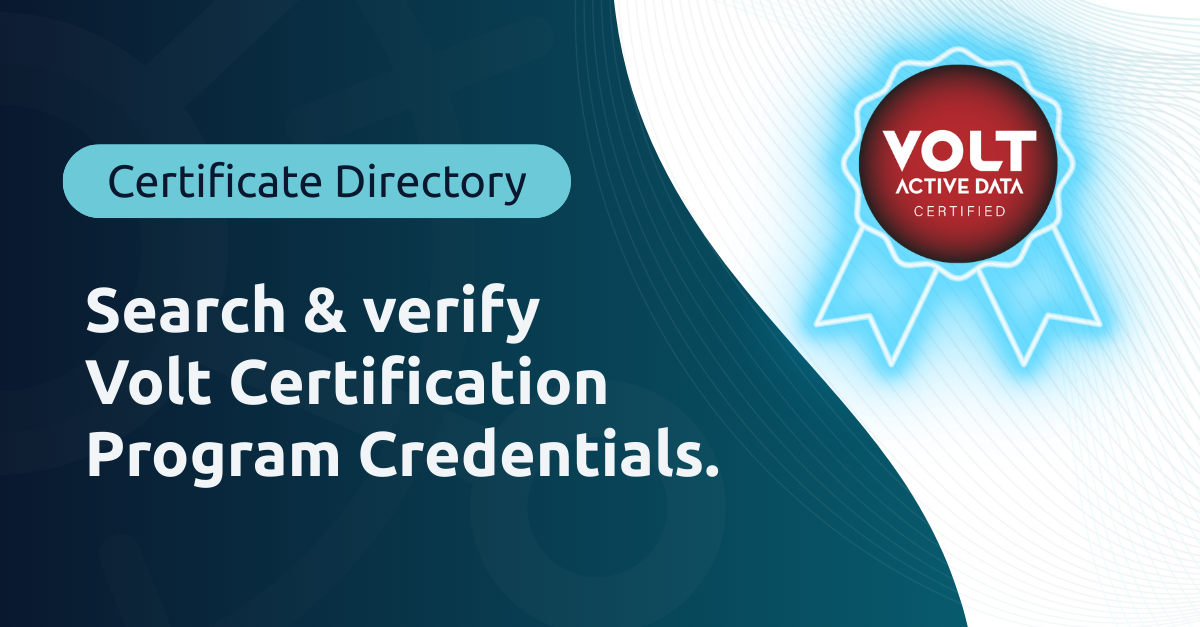 Certificate Directory | Volt Active Data
