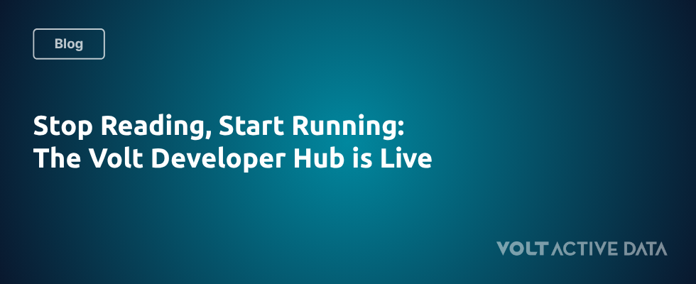 Stop Reading, Start Running: The Volt Developer Hub is Live